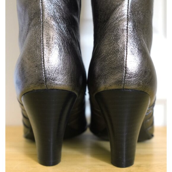 NWOB Børn tall metallic silver pewter fall boots - Picture 5 of 9
